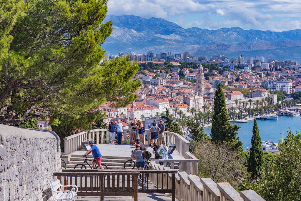 Scenic view of Split from the famous Marjan hill