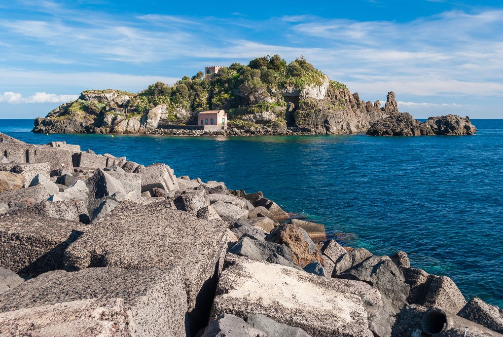 Enjoy the drive along the coastline of the Riviera dei Ciclopi