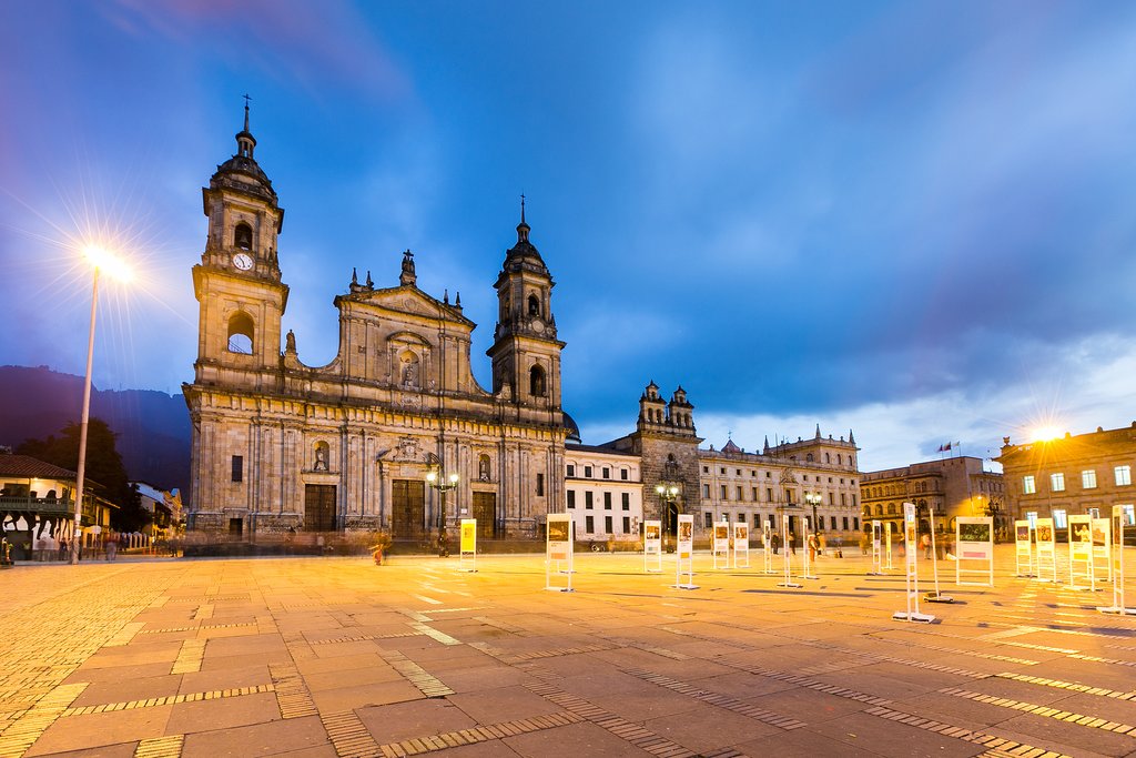 Plaza de Bolívar is a great place to begin your exploration of Bogotá.