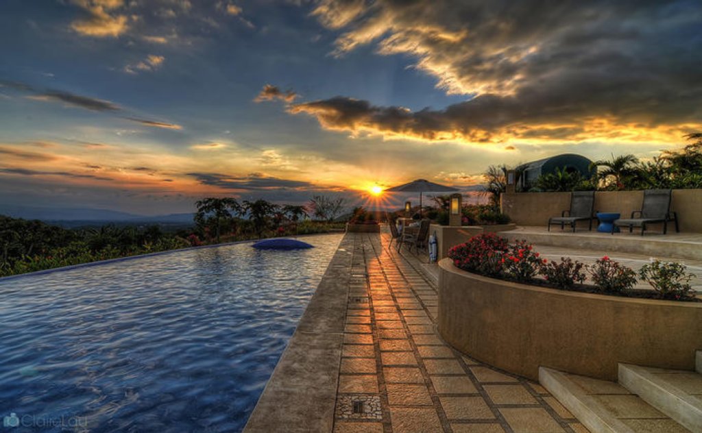 The swimming pool at Xandari