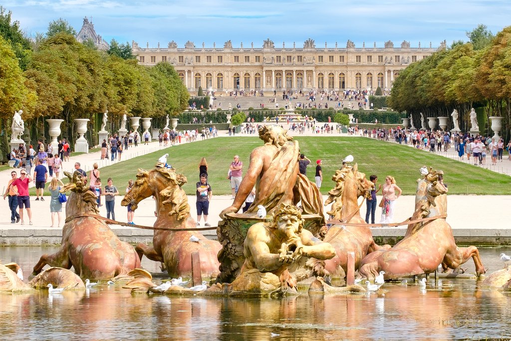 Famous Apollo Fountain in Versailles