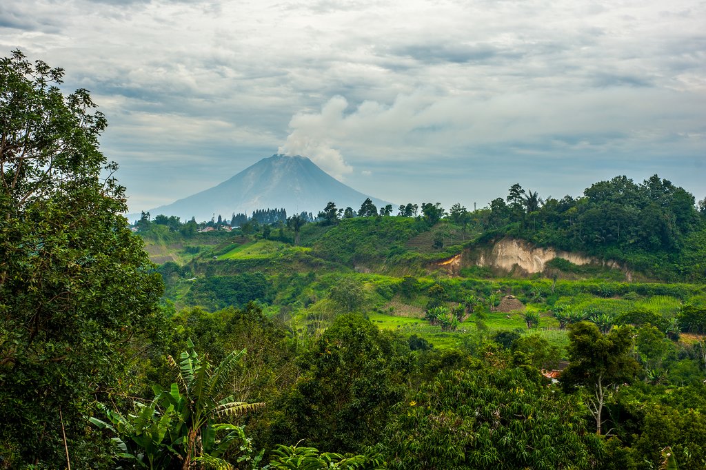 Check out the amazing views over Mount Sinabung