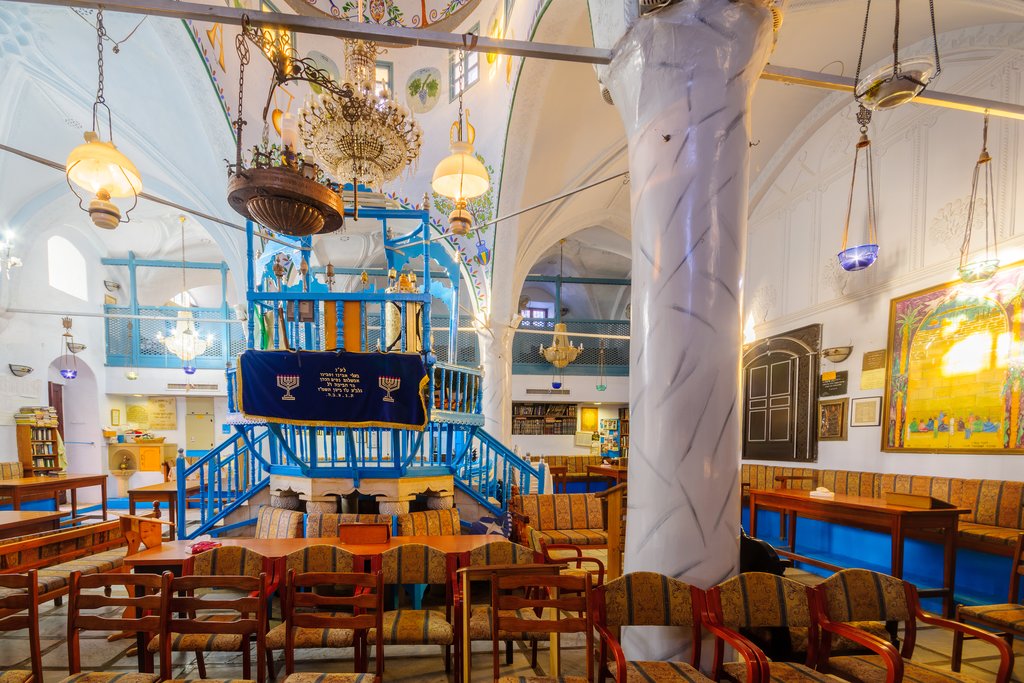 Abuhav Synagogue in the Jewish quarter in Safed