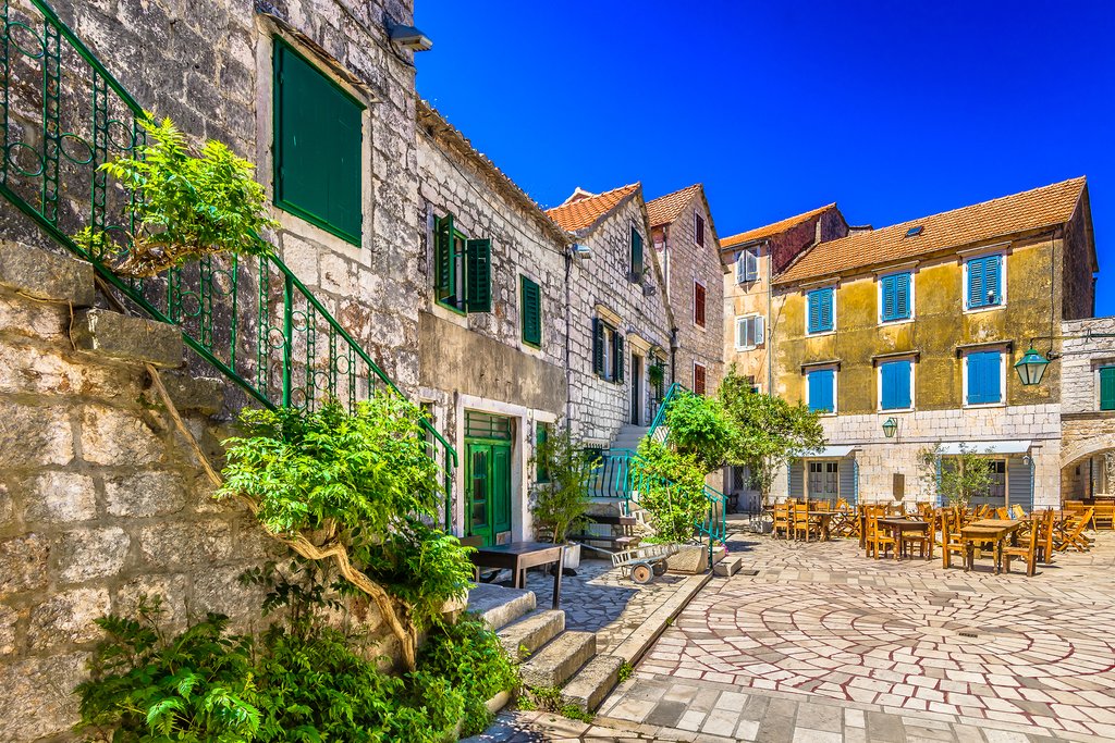 2400-year-old stone square in Stari Grad
