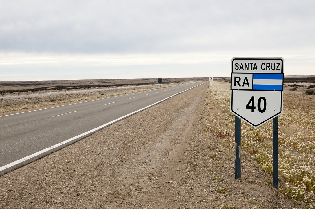Route 40 Sign - Santa Cruz, Argentina