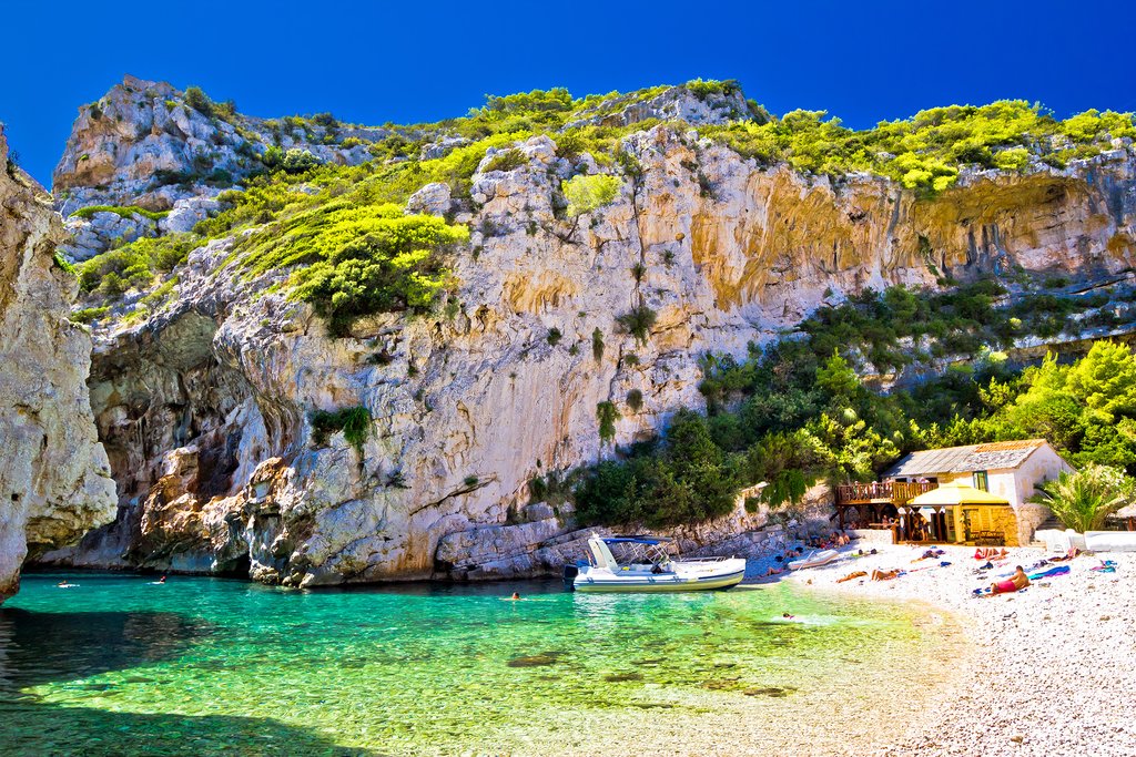 Stinva Beach on Vis Island