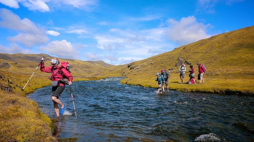 Crossing an Icelandic stream