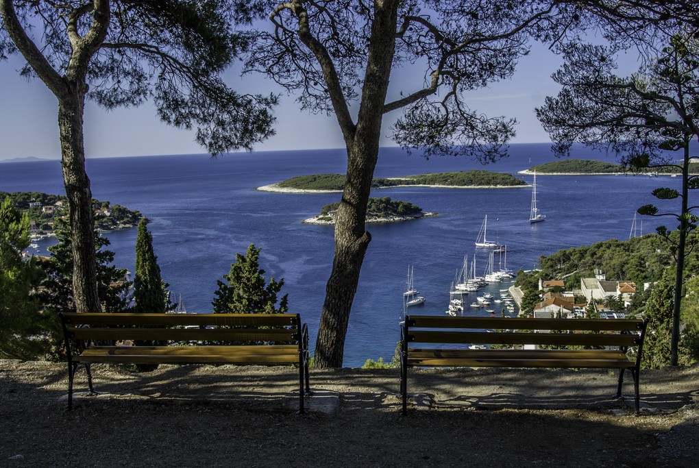 Views across Hvar from the Španjola Fortress