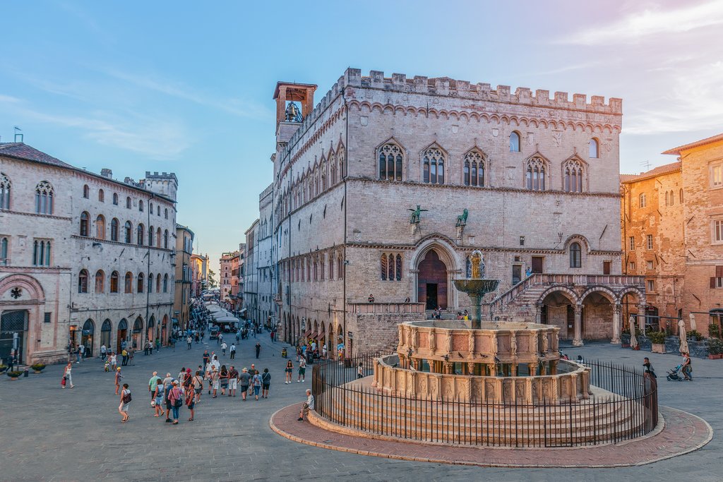 Piazza IV Novembre, Perugia's scenic main square.