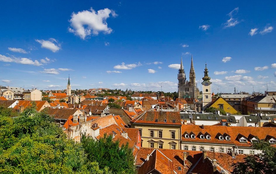 Looking out over Zagreb, Croatia's capital