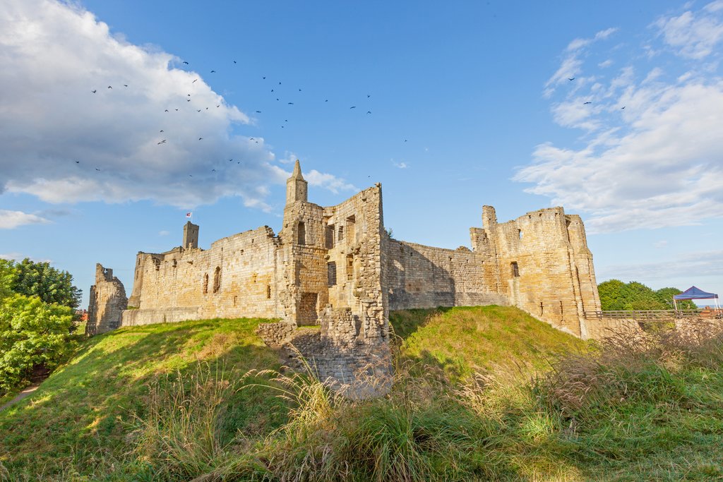 Ruins of the medieval Warkworth Castle
