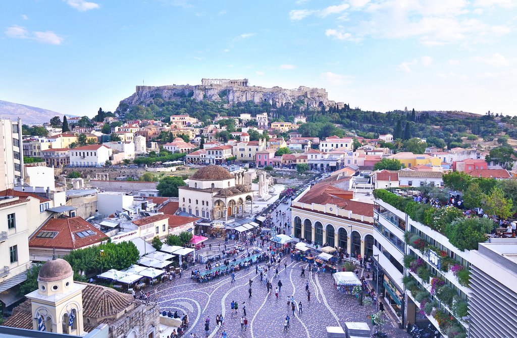 Monastiraki Square and the Acropolis
