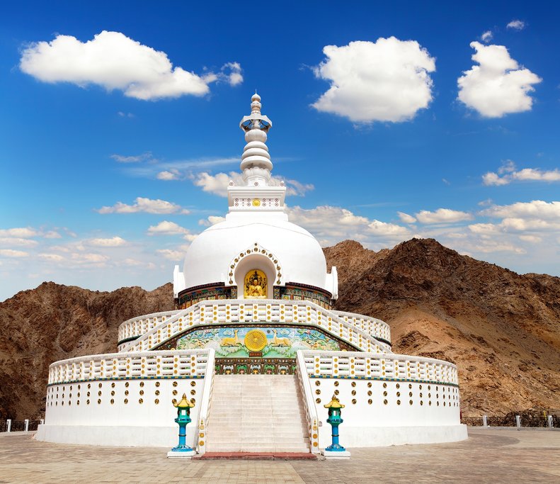The Shanti Stupa was built to promote world peace