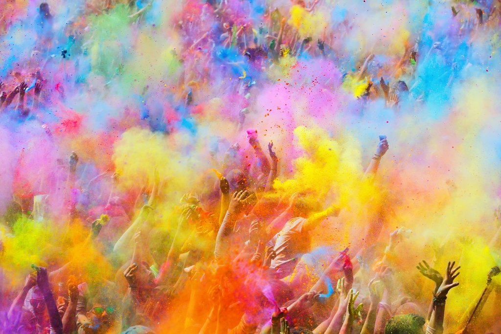 Enjoy the colorful festival of Holi, which celebrates the arrival of spring