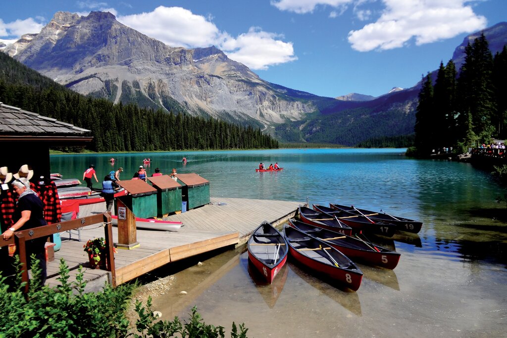 Take a hike (or a paddle) around the stunning Emerald Lake