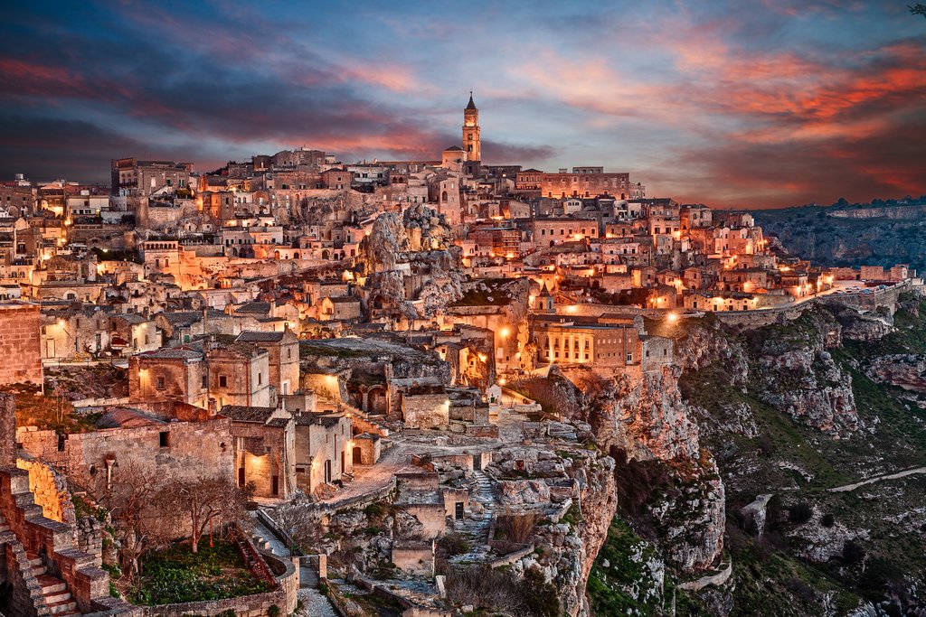 The Stunning City of Matera at Night