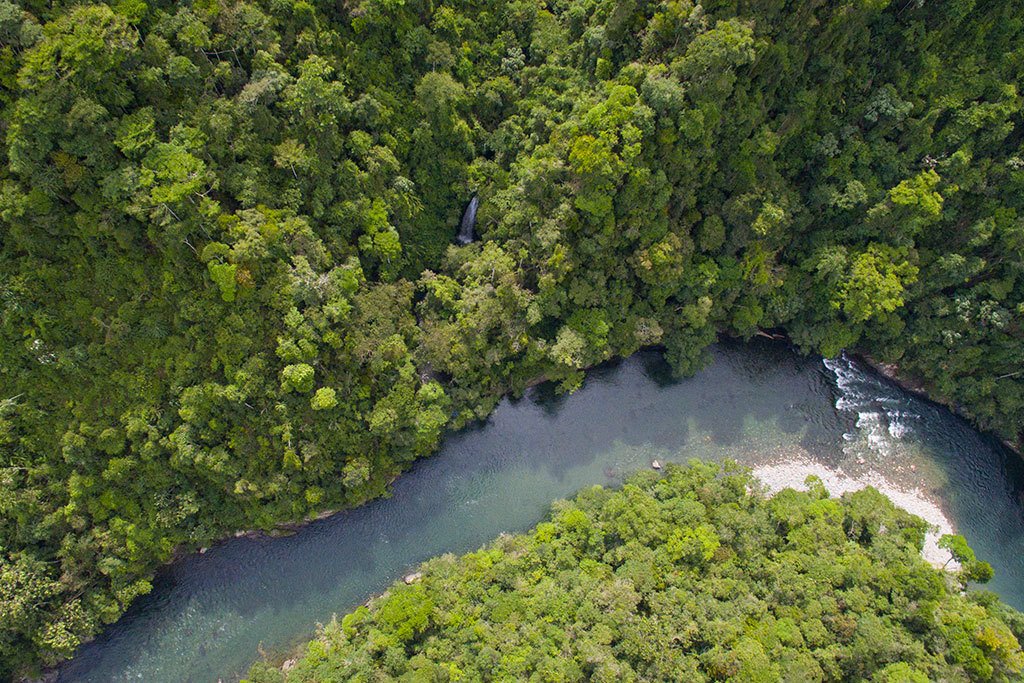 An aerial view of the stunning Río Verde Canyon.