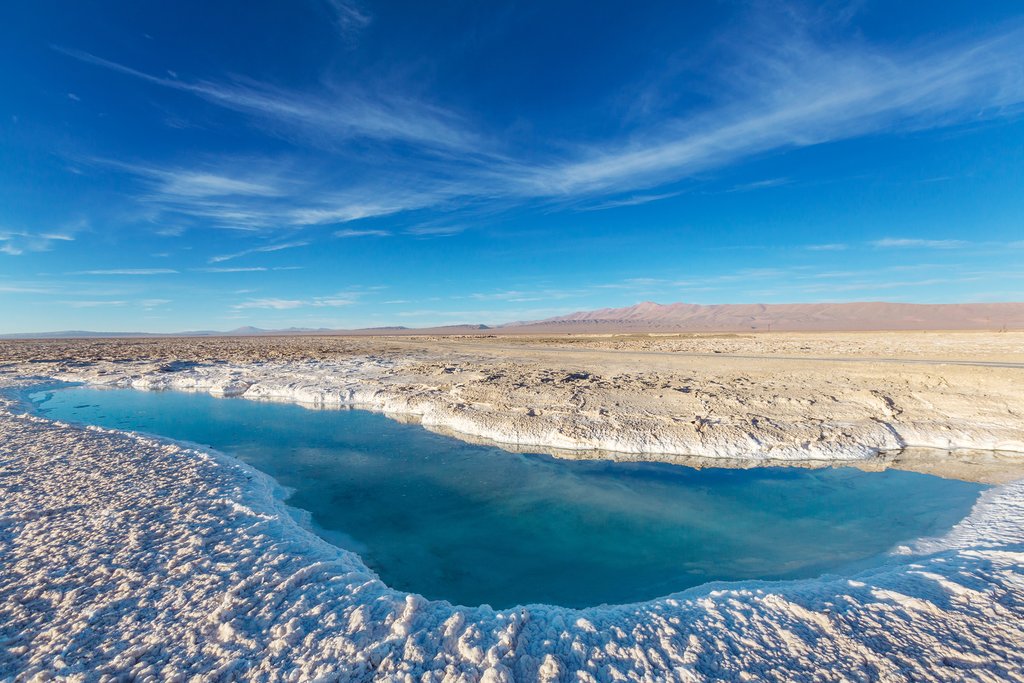 Save Download Preview A saltwater pool in Salinas Grandes Salt Flat