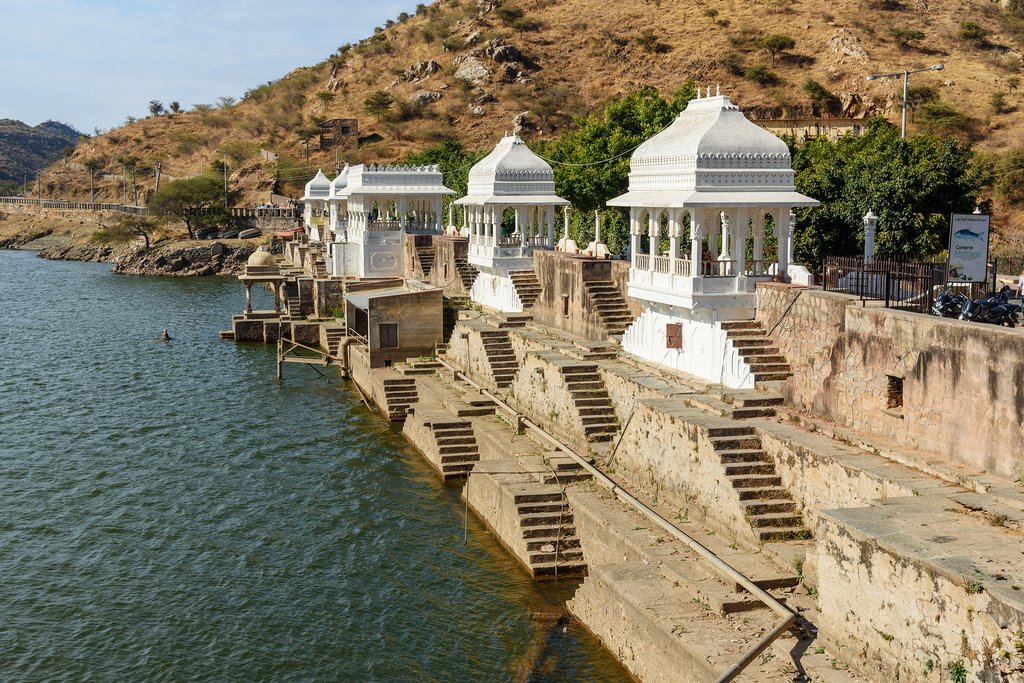 Ghats along the shores of Pichola Lake, Udaipur