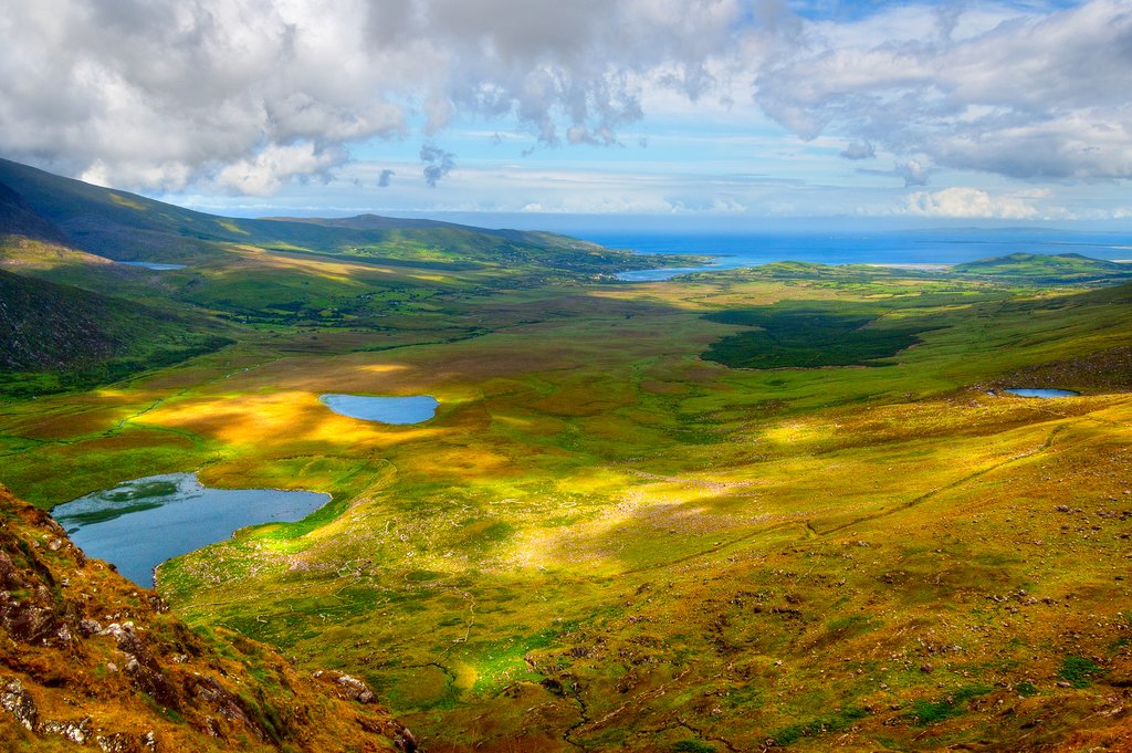A view over the Dingle peninsula countryside