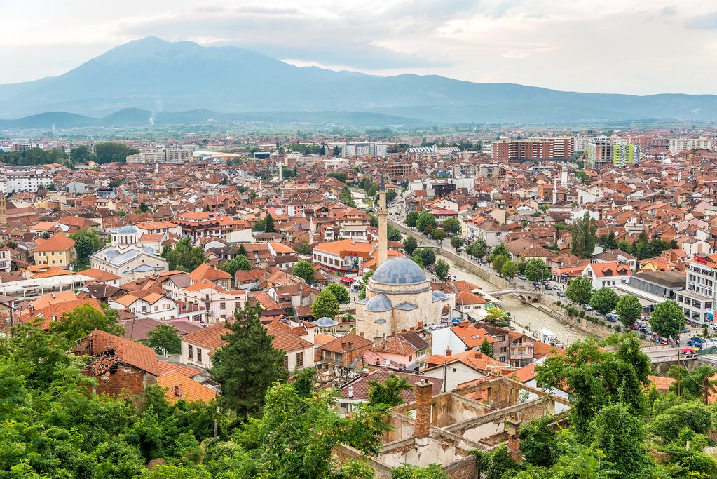 The historice city of Prizren in Kosovo