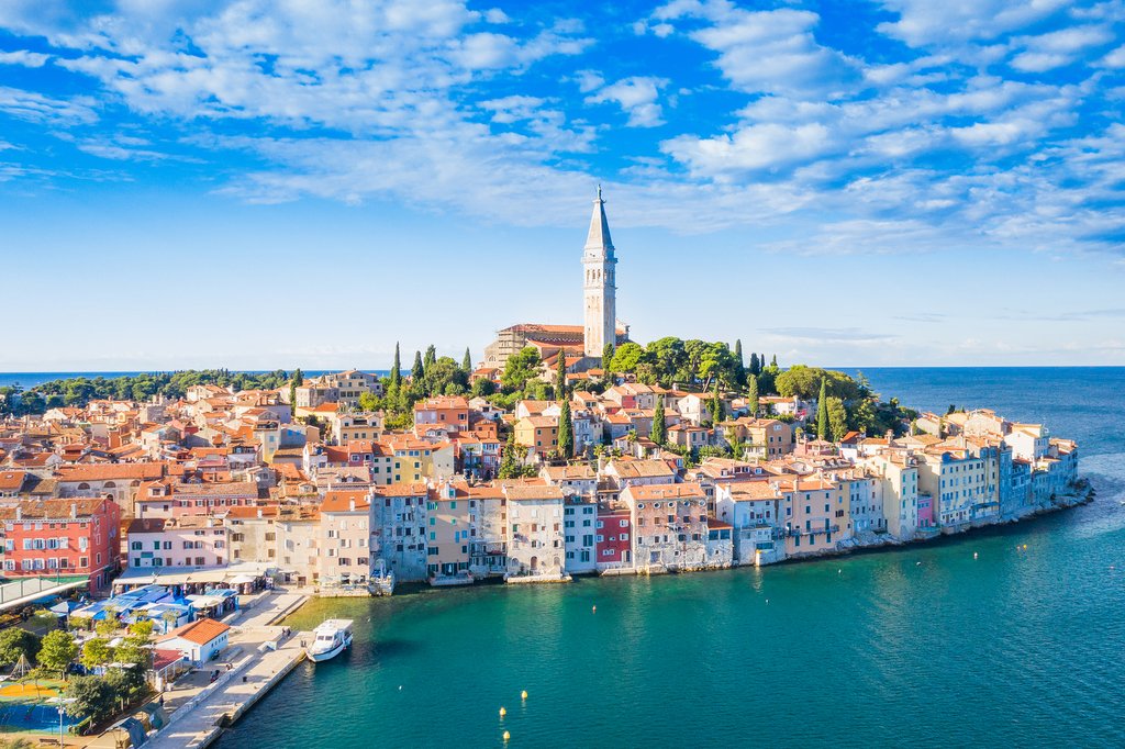 Colorful Walls of Rovinj's Old Town