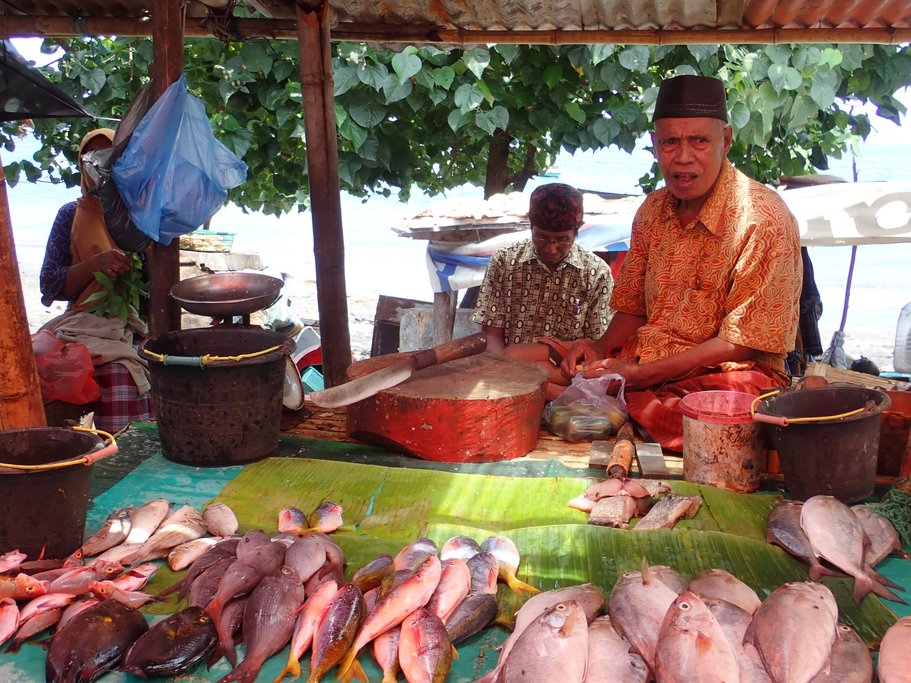 Local fish market in Ende