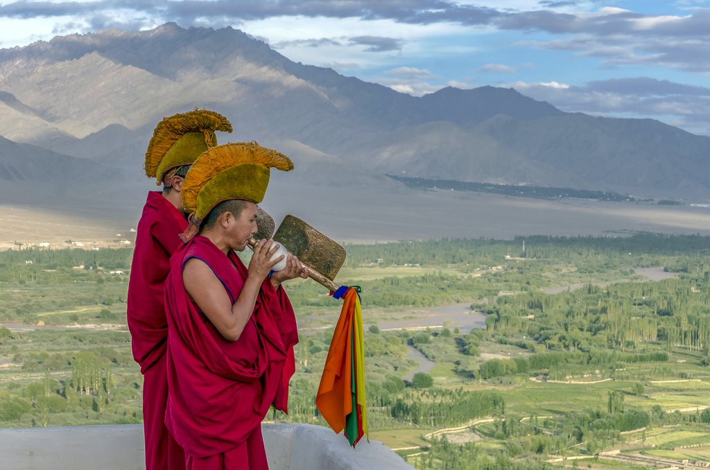 Monks at Hemis Monastery