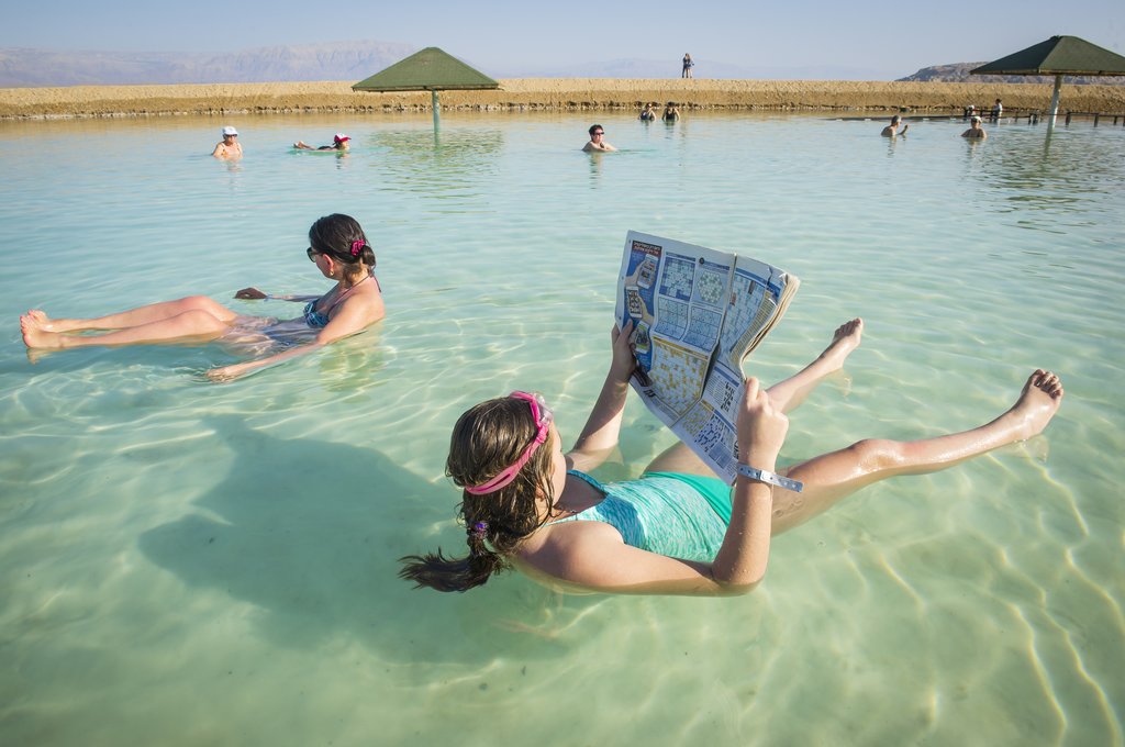 Floating in the Dead Sea