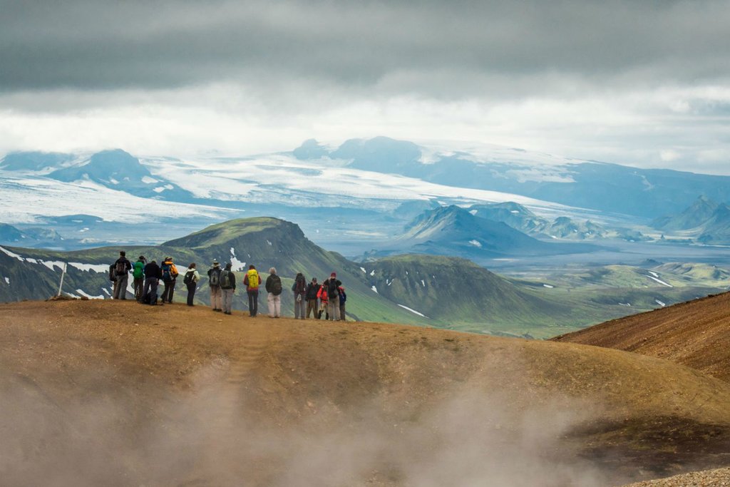 Observing craters and glaciers in preparation for a challenging hike