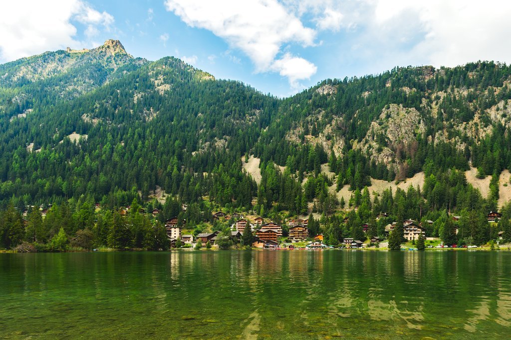 Boat station on Lake Champex
