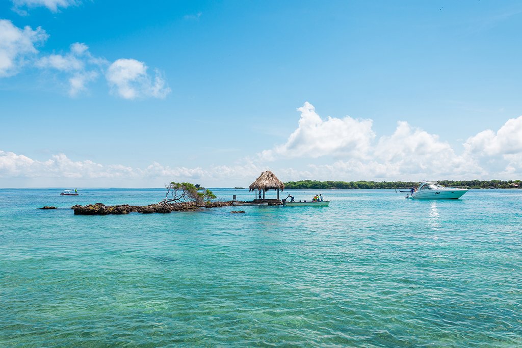 Blue sea and sky near Cartagena