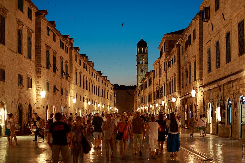 Old Town glows at dusk