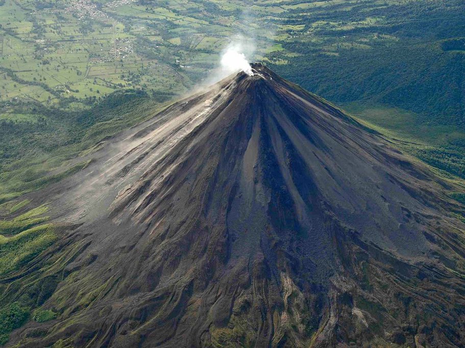 Arenal Volcano from the sky