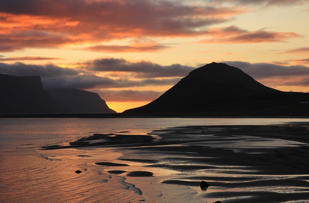 A sunset in the Westfjords