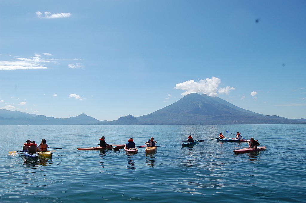 Kayaking on Lake Atitlán