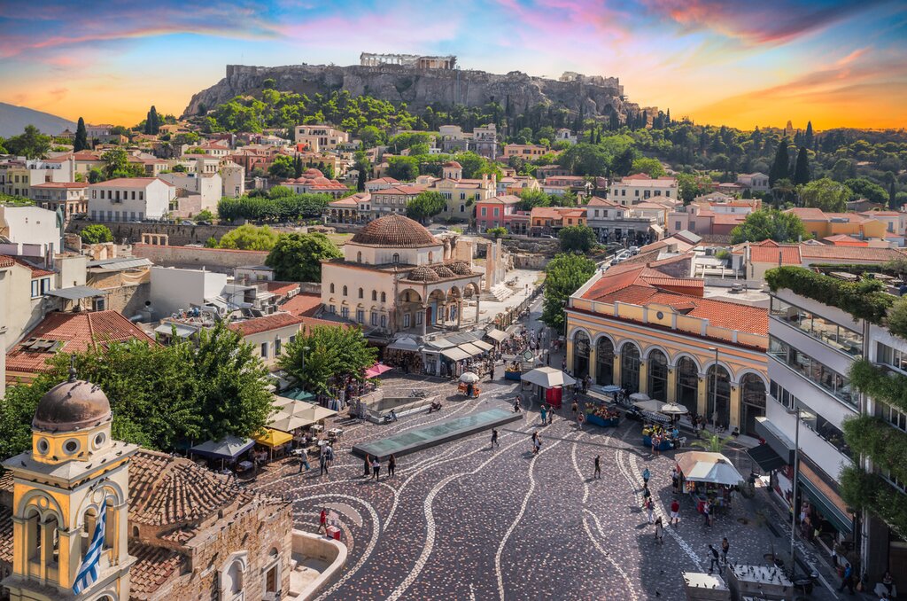 Monastiraki Square and the Acropolis