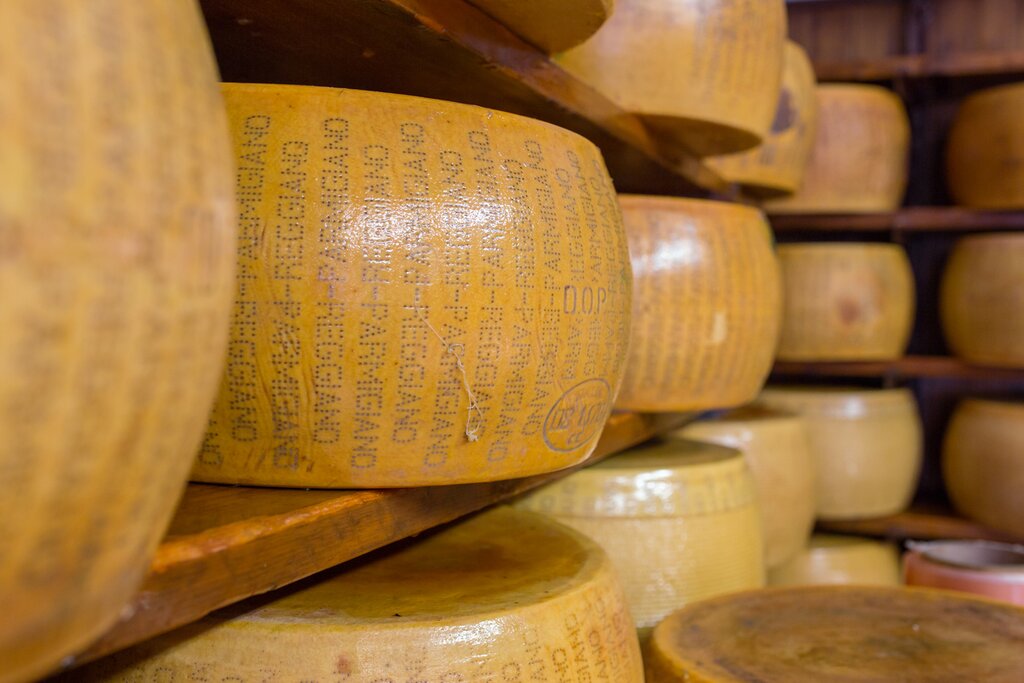 Local shop with traditional cheese & prosciutto