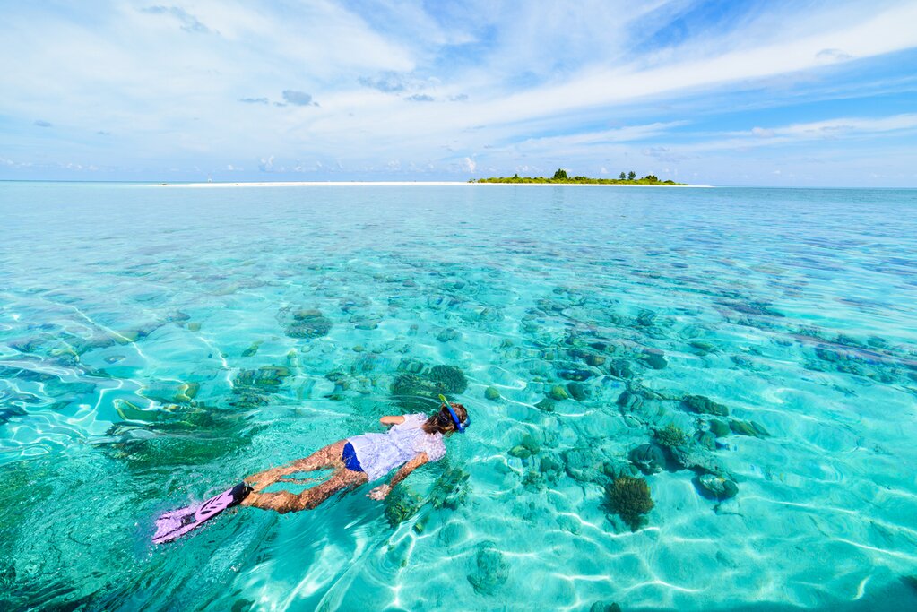 Snorkel among one of the world's best shore reefs at the Wakatobi Dive Resort