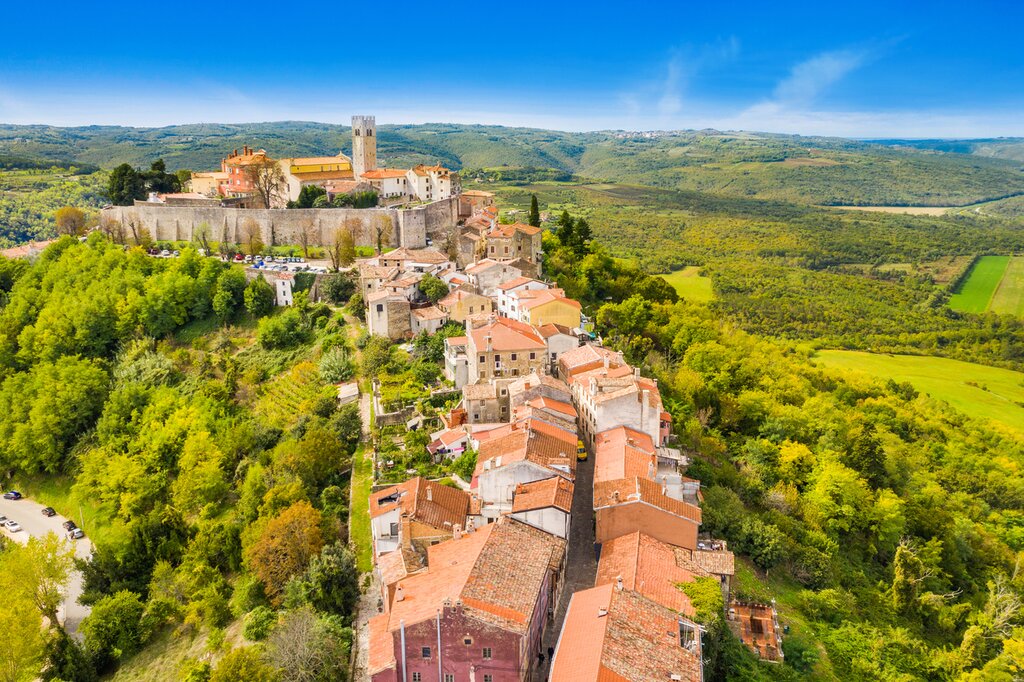 The idyllic medieval town of Motovun, Istria