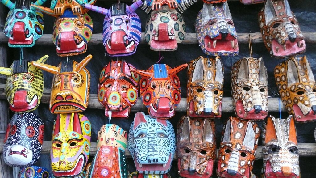Traditional Maya masks