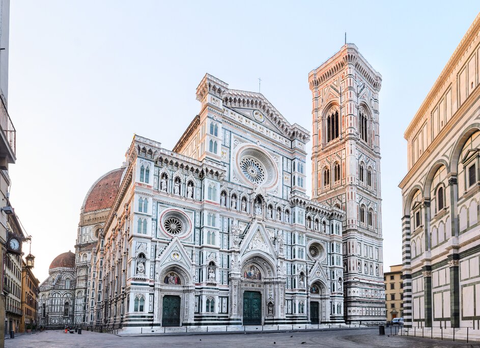 Cathedral of Florence in Piazza del Duomo