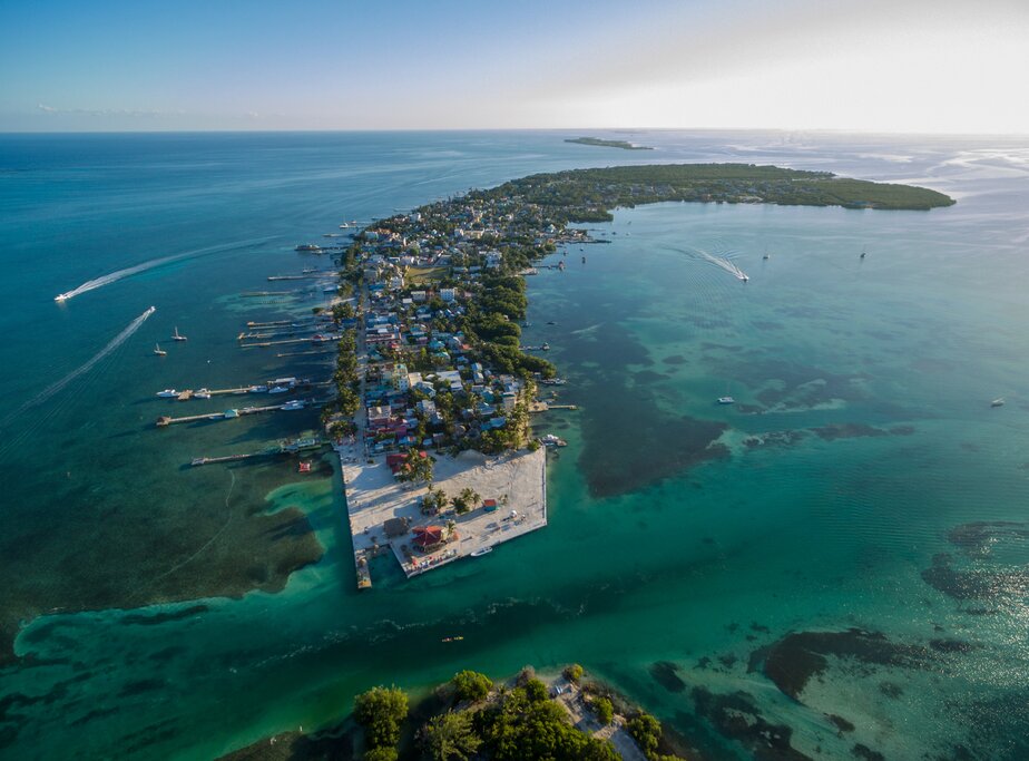 Panoramic view of Caye Caulker