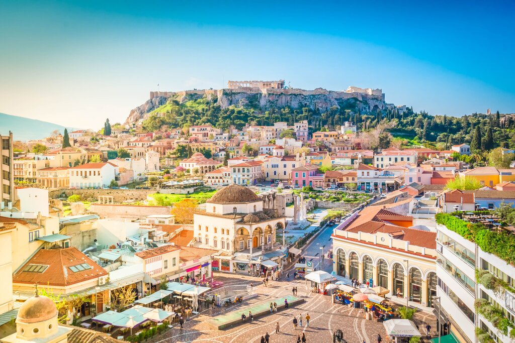 Monastiraki Square and the Acropolis