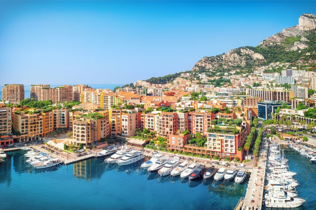 Luxury yachts in Monaco