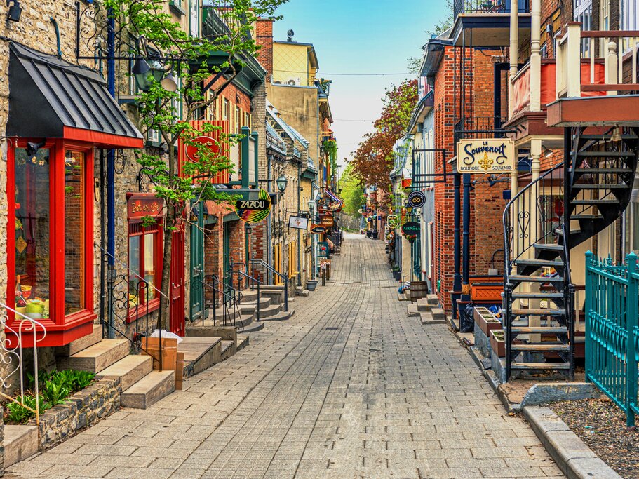 Discover the charming neighborhood of Petit-Champlain on your walking tour of Old Québec