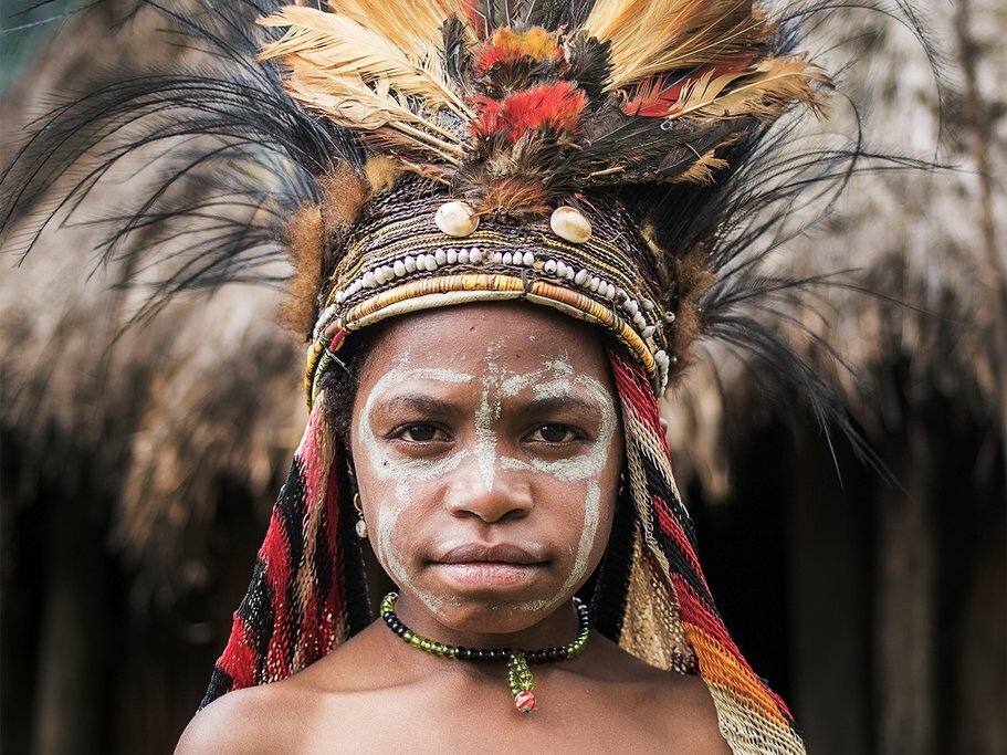A potrait of Dani child in West Papua
