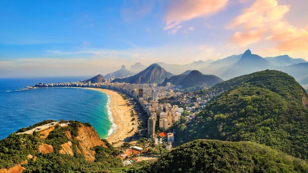 Copacabana Beach and Ipanema beach in Rio de Janeiro