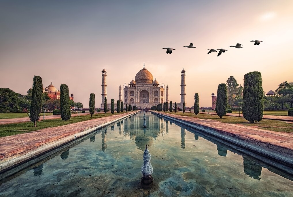 Taj Mahal at sunrise