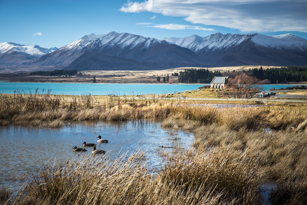 Church of the good shepherd at lake Tekapo